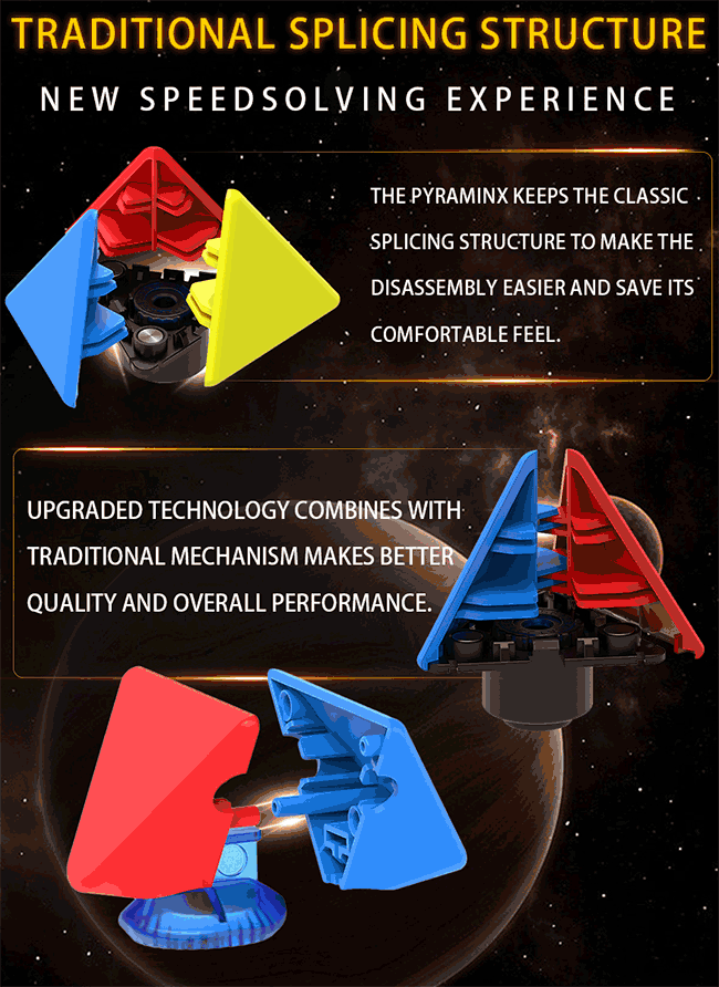 DianSheng Solar S Magnetic Pyraminx Black